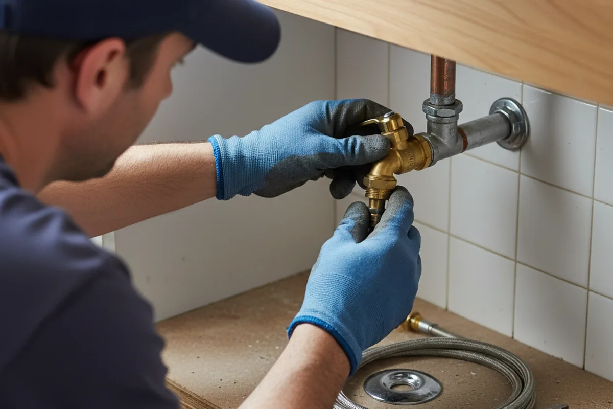 Shutoff valve and fitting work during Faucet and Fixture Repair in Fort George G Meade